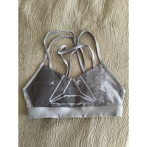 REEBOK Blue Logo Strappy Sports Bra (Sz M)
